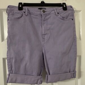 True Religion Light Purple Denim Shorts